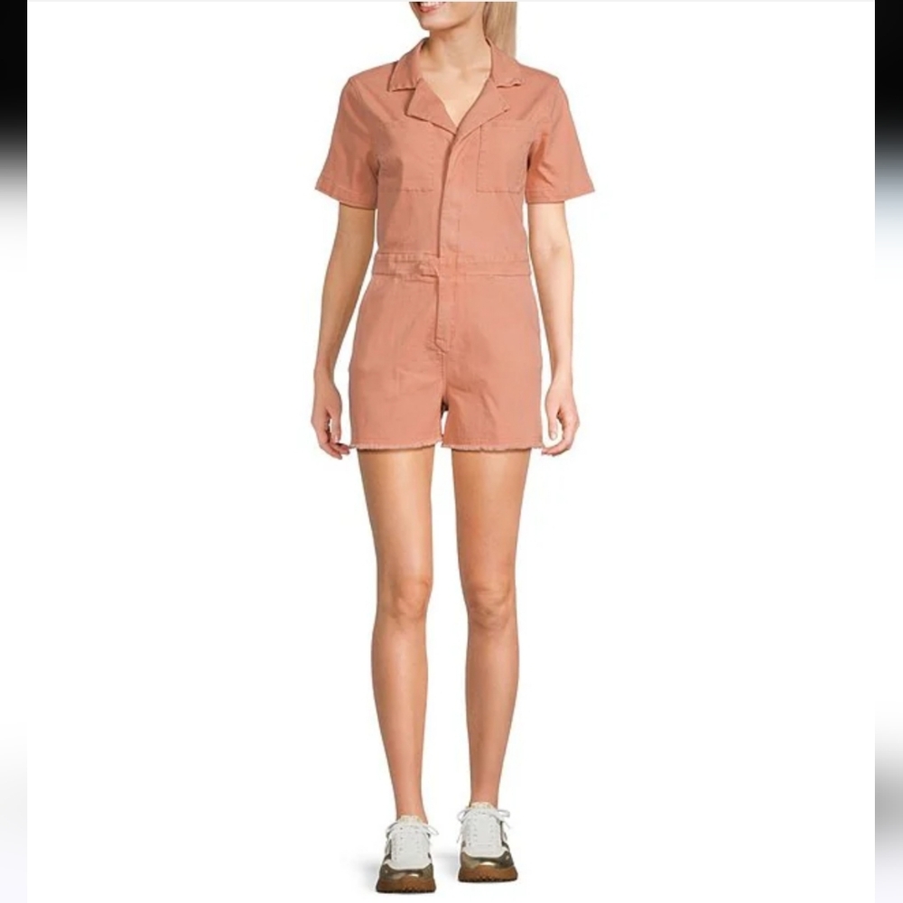 Sadie & Sage Denim Pink Short Sleeve Romper Size Large